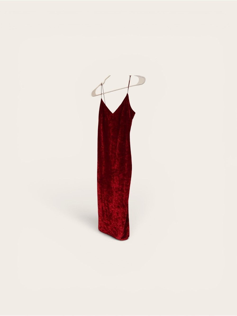 Revamped Burgundy Velvet Midi Slip Dress